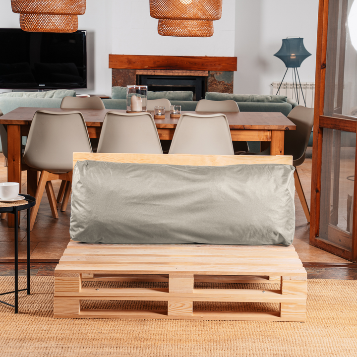 Cuscino per Pallet Sfoderabile Impermeabile - Schienale 120x40 Cm