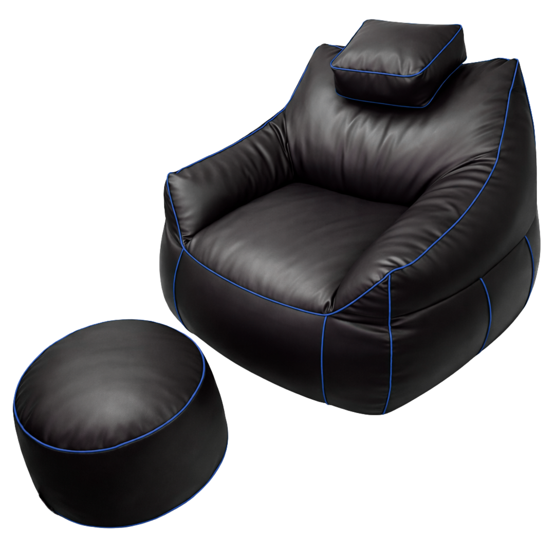 Pouf da gaming in similpelle - 100x110 cm + poggiapiedi