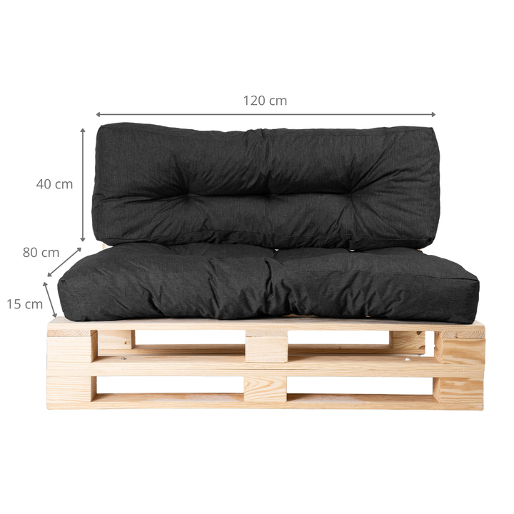 Set cuscini per pallet seduta/schienale