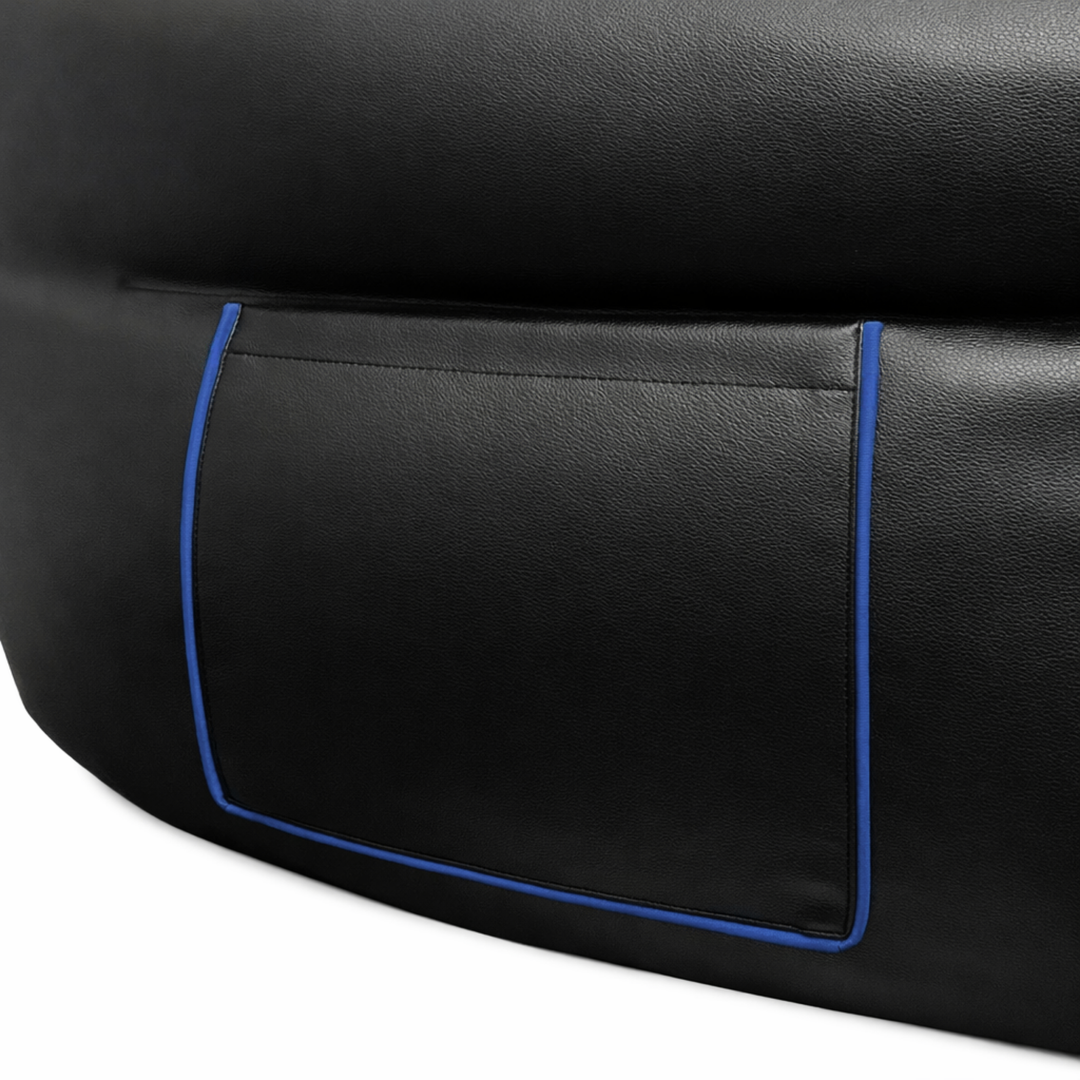 Pouf da gaming in similpelle - 100x110 cm + poggiapiedi