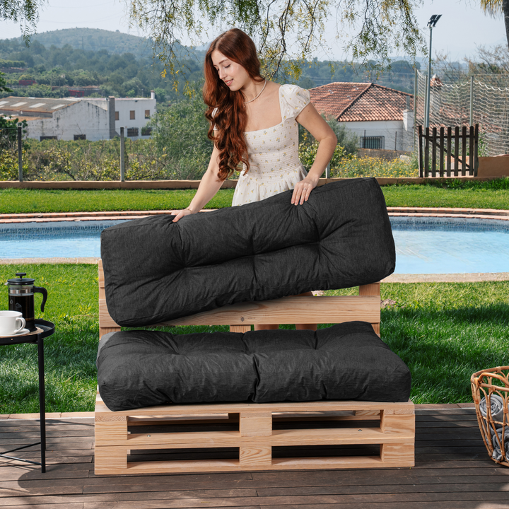 Set cuscini per pallet seduta/schienale
