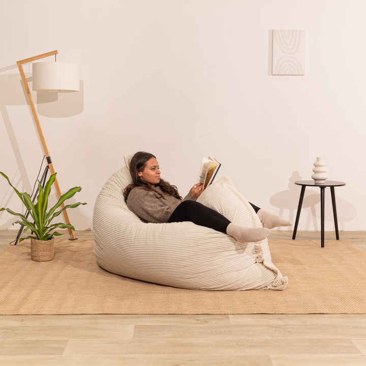 Pouf in velluto a coste sfoderabile - 140x180 cm