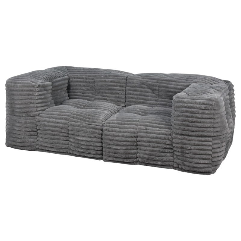 Divano componibile in pelliccia a coste - 90x180 cm