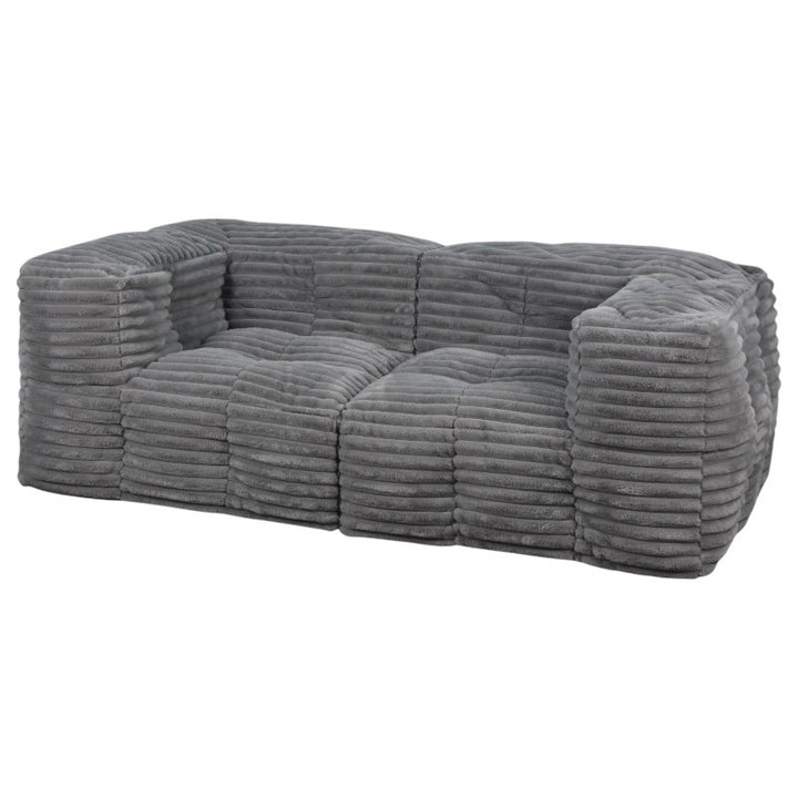 Divano componibile in pelliccia a coste - 90x180 cm