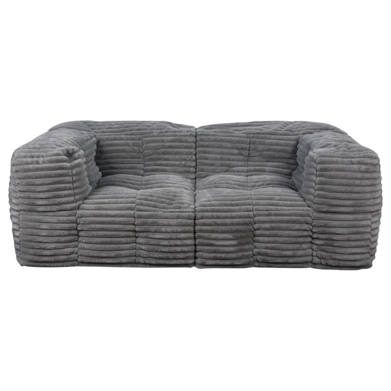 Divano componibile in pelliccia a coste - 90x180 cm