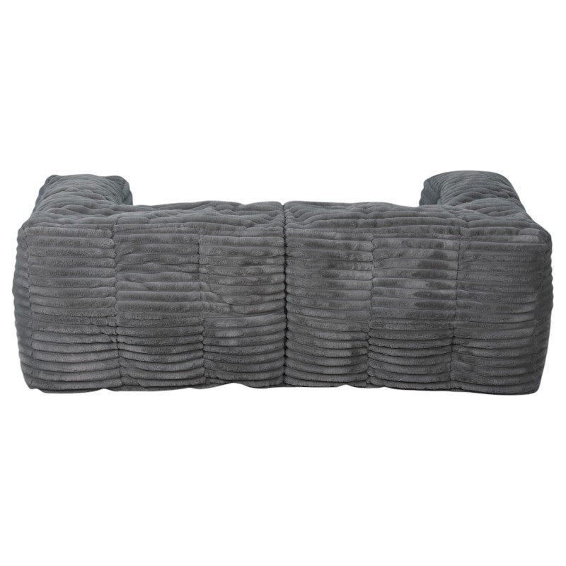 Divano componibile in pelliccia a coste - 90x180 cm