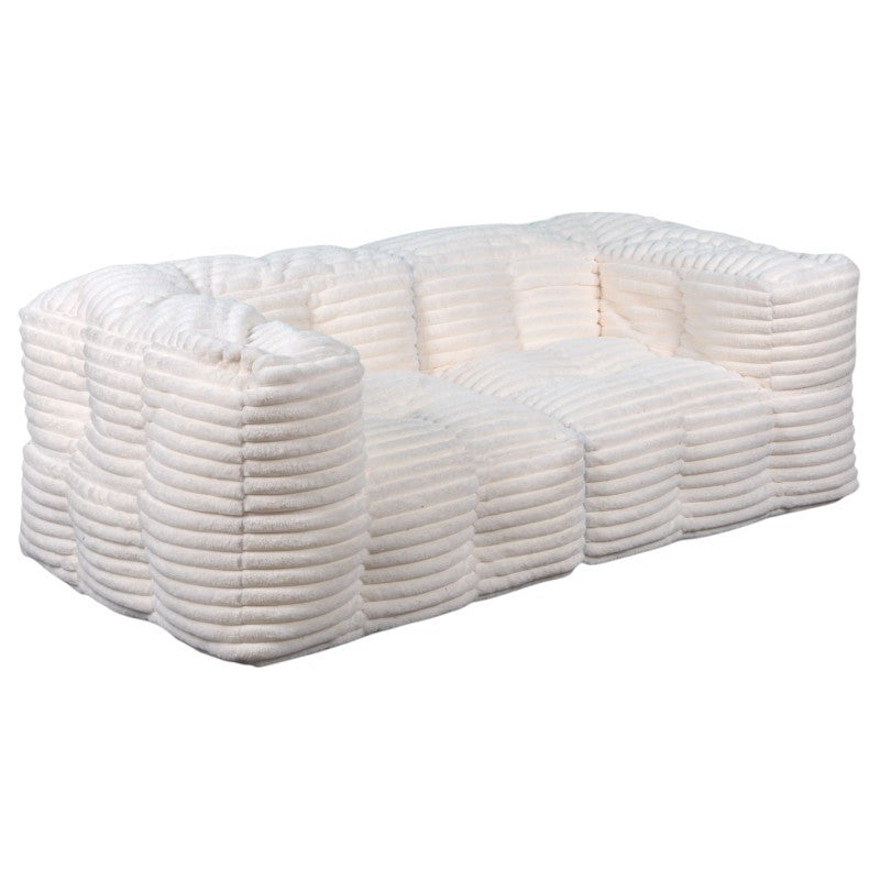 Divano componibile in pelliccia a coste - 90x180 cm