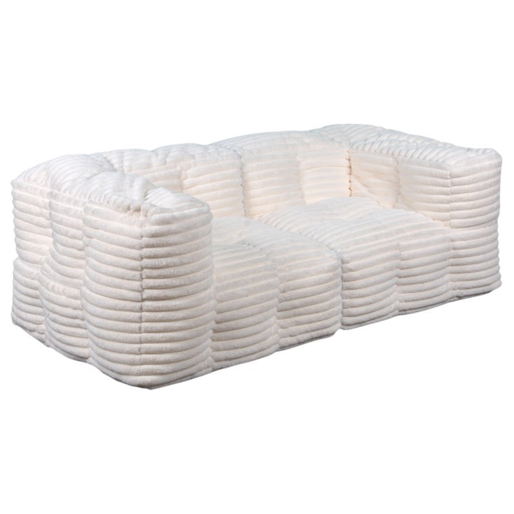 Divano componibile in pelliccia a coste - 90x180 cm