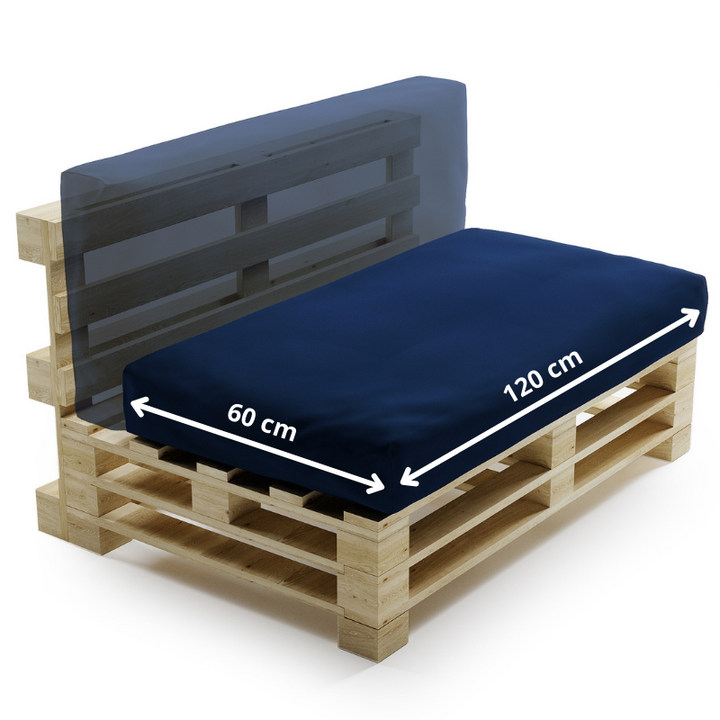 Cuscino per Pallet Sfoderabile Impermeabile - 120x60 Cm