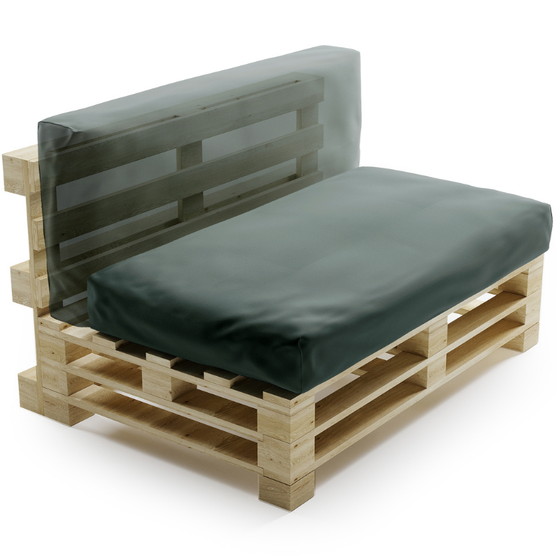 Cuscino per Pallet Sfoderabile Impermeabile - 120x60 Cm