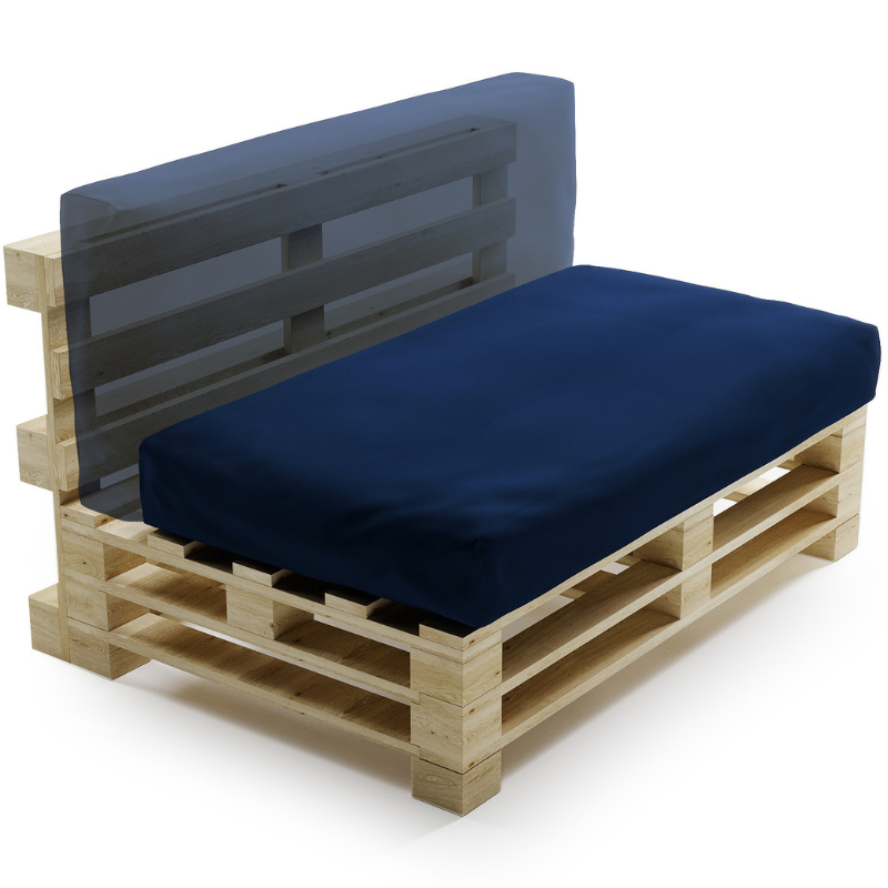 Cuscino per Pallet Sfoderabile Impermeabile - 120x60 Cm