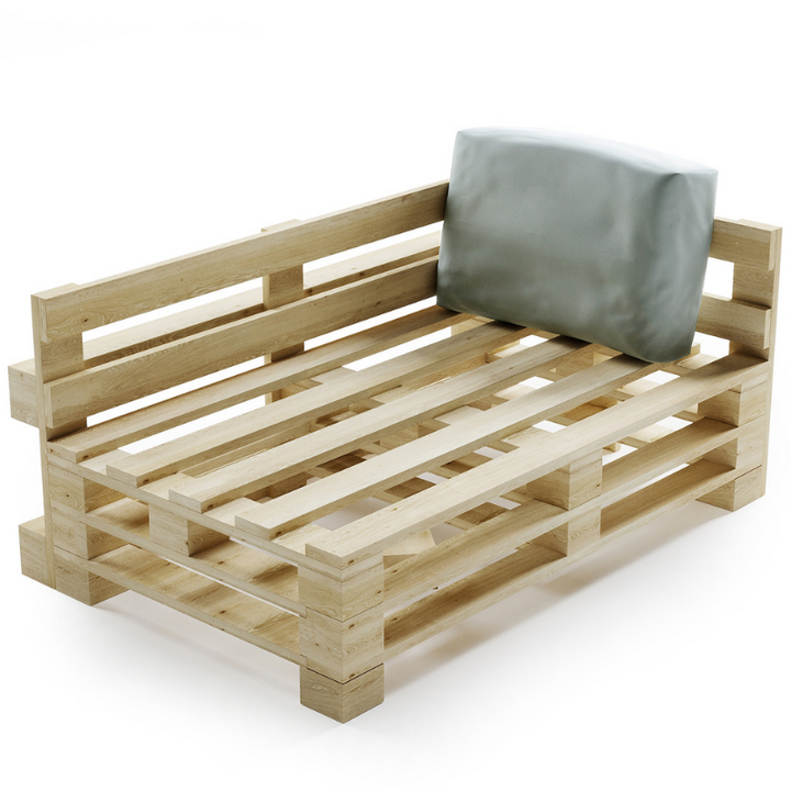 Cuscino per Pallet Sfoderabile Impermeabile - Angolare 60x40 cm