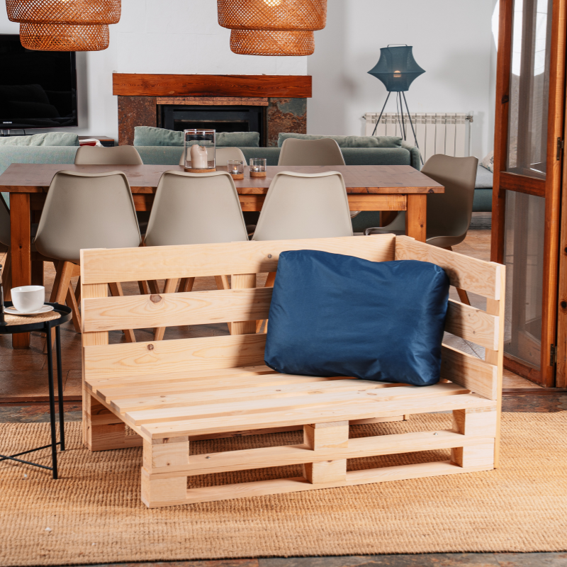 Cuscino per Pallet Sfoderabile Impermeabile - Angolare 60x40 cm