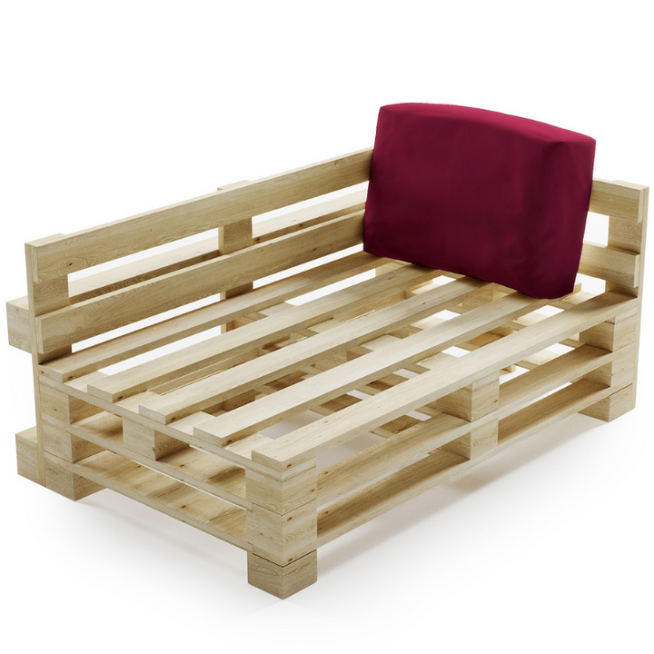Cuscino per Pallet Sfoderabile Impermeabile - Angolare 60x40 cm