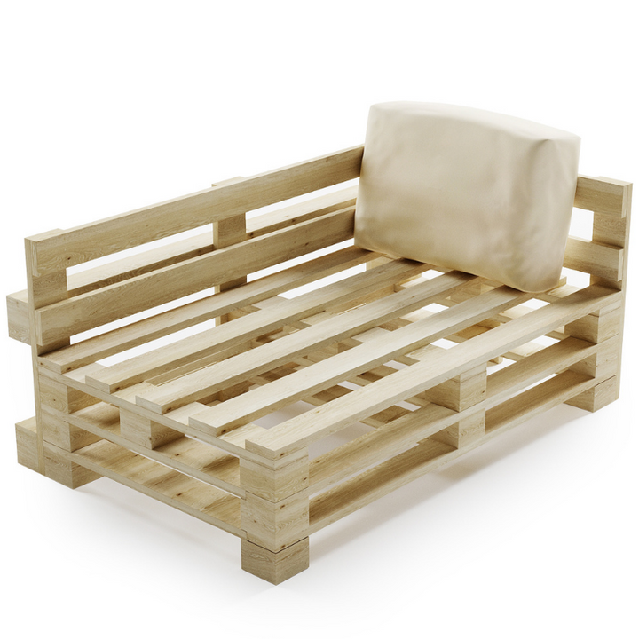Cuscino per Pallet Sfoderabile Impermeabile - Angolare 60x40 cm