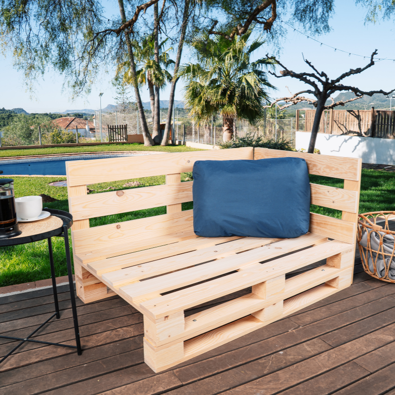 Cuscino per Pallet Sfoderabile Impermeabile - Angolare 60x40 cm