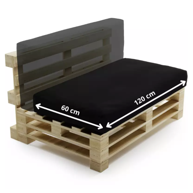 Fodera per cuscino da pallet sfoderabile - 120 X 60 cm