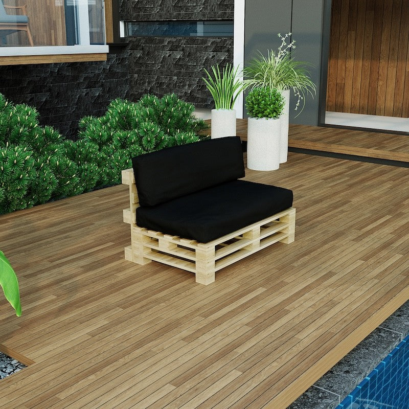 Fodera per cuscino da pallet sfoderabile - Seduta 120 X 80 Cm