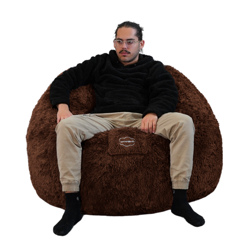 Solo fodera pouf gigante in pelliccia - 120 cm - Banabag