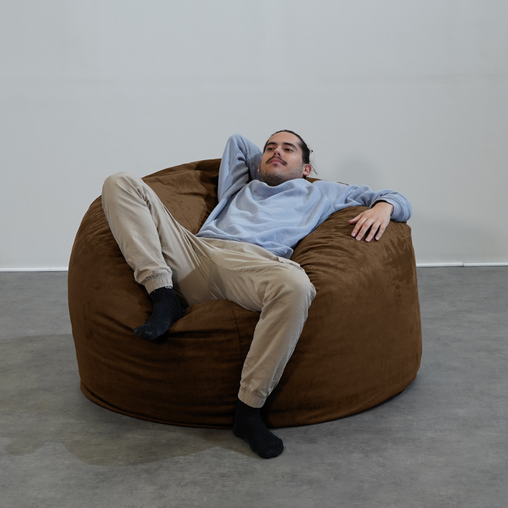 Solo fodera pouf gigante in microcamoscio - 120 cm - Banabag