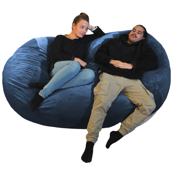 Solo rivestimento pouf lungo gigante in pelliccia - 160 cm