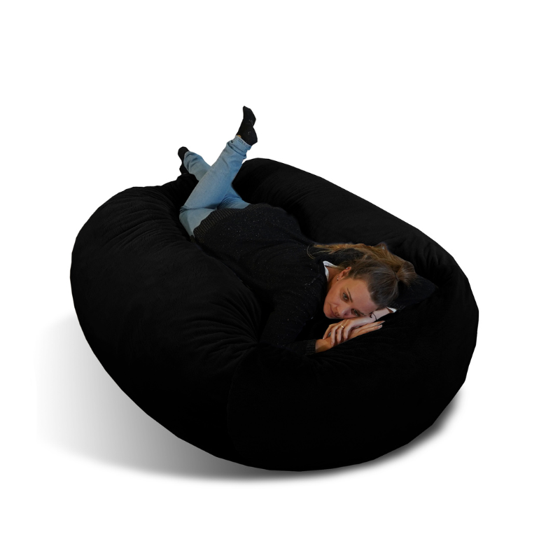 Solo rivestimento pouf lungo gigante in pelliccia - 160 cm