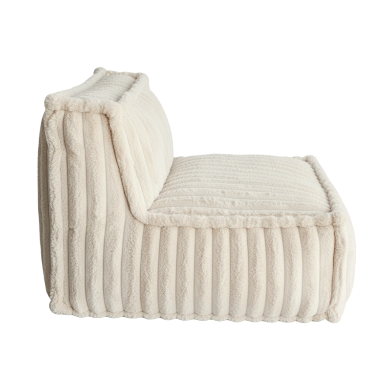Modulo Centrale Per Divano Modulare - Pelliccia A Costine - 90x82 Cm