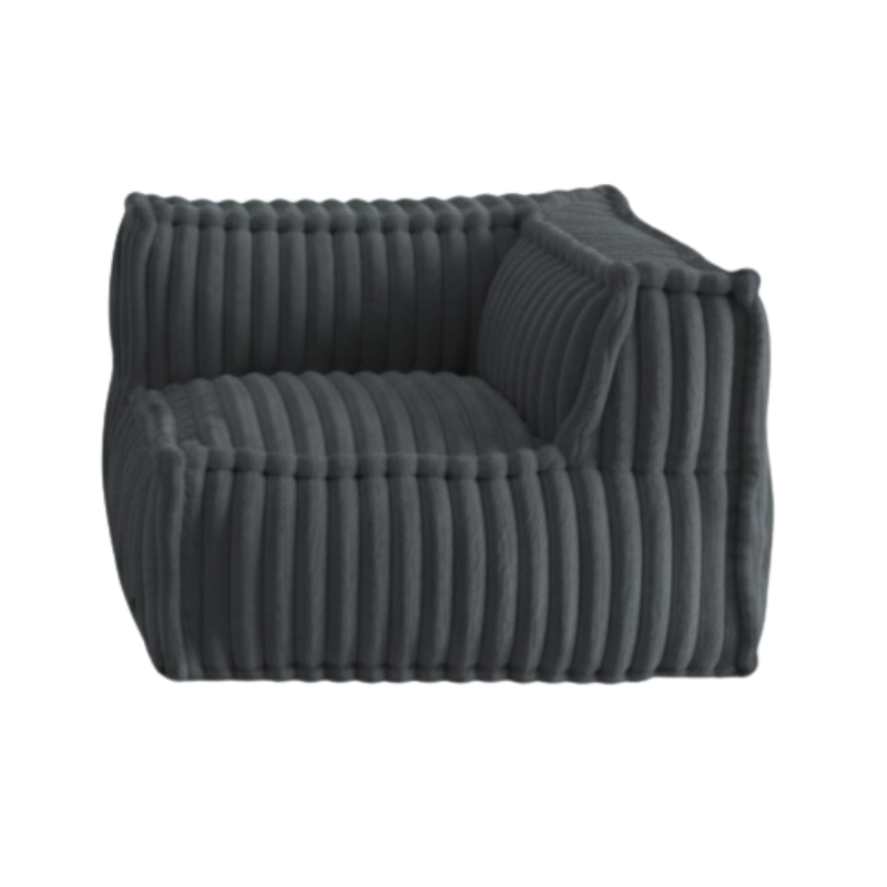Modulo Angolare Destro Per Divano Modulare - Pelliccia A Coste - 90x90 Cm