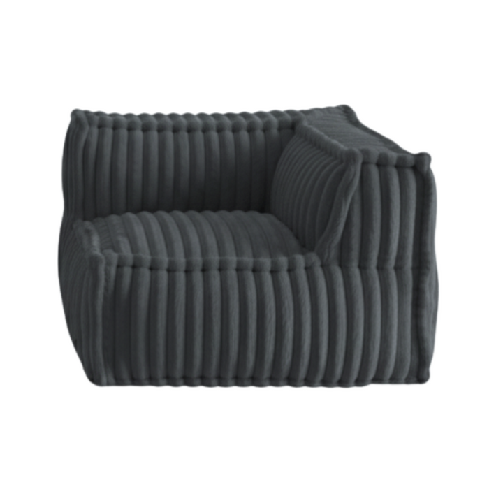 Modulo Angolare Destro Per Divano Modulare - Pelliccia A Coste - 90x90 Cm
