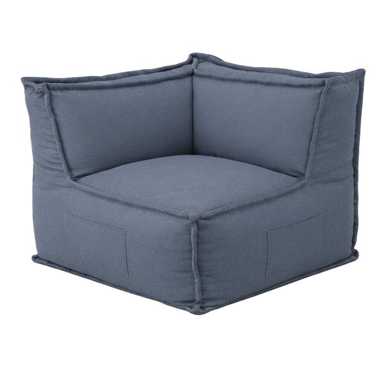Modulo Angolare Reversibile Per Divano Modulare - Effetto Lino - 90x90 Cm