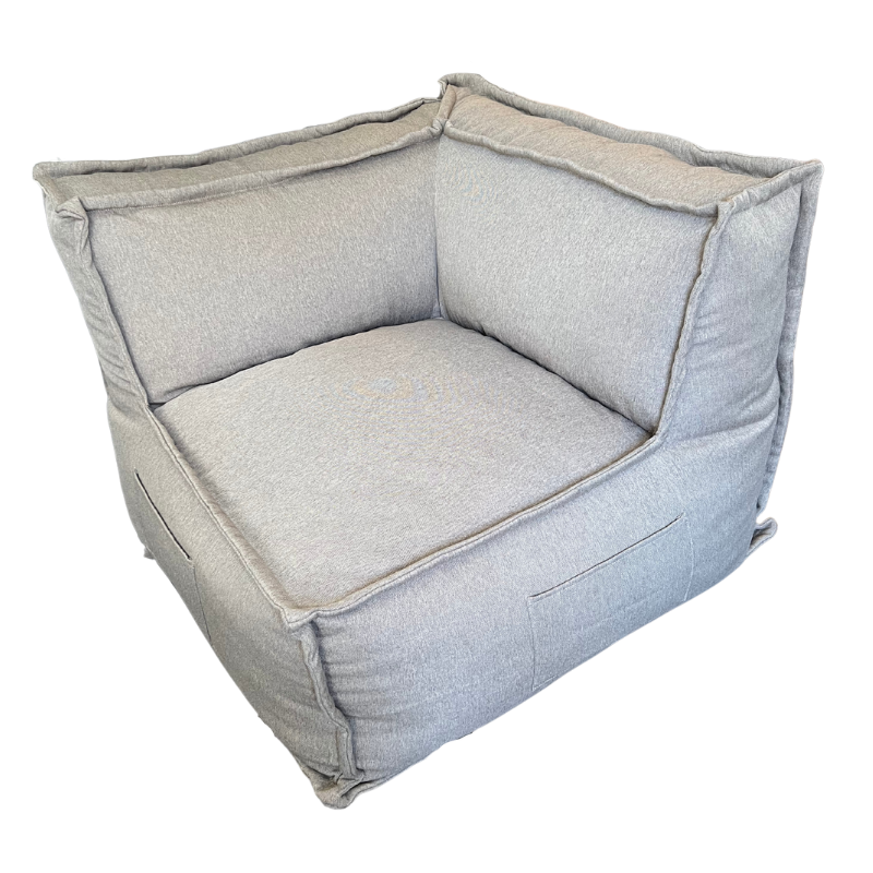 Modulo Angolare Reversibile Per Divano Modulare - Effetto Lino - 90x90 Cm