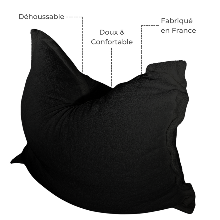 Pouff in tessuto bouclé sfoderabile - 140x180 cm