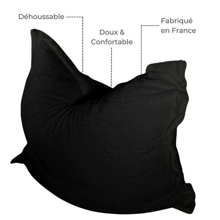 Pouff in tessuto bouclé sfoderabile - 140x180 cm