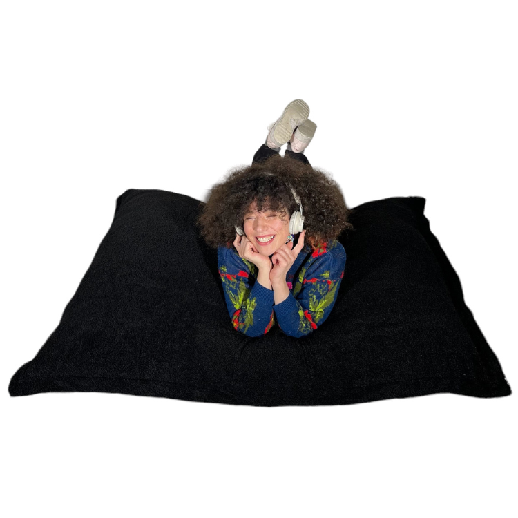 Pouff in tessuto bouclé sfoderabile - 140x180 cm
