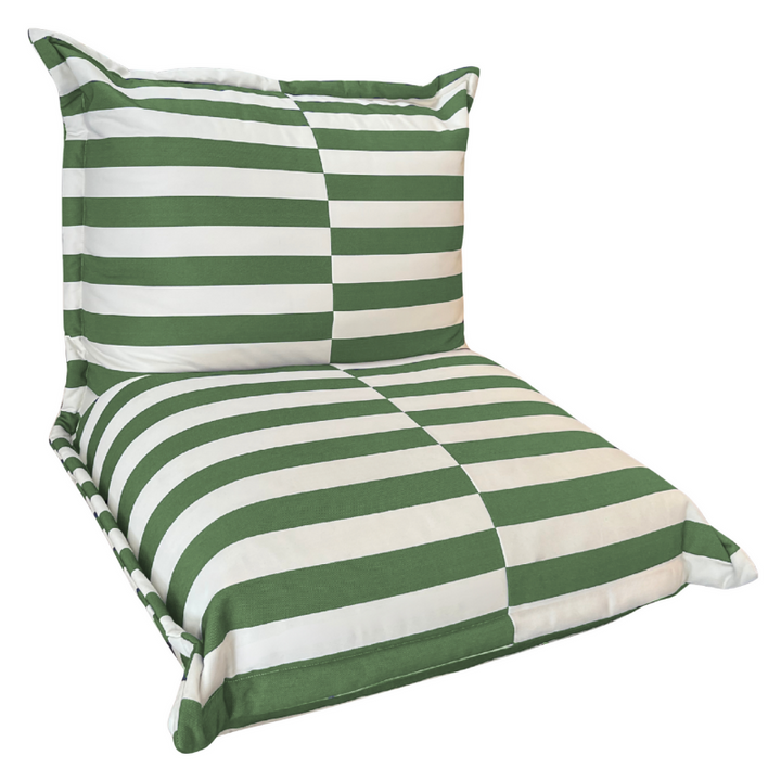 Pouf da Esterno a Righe - 85x85x75 Cm