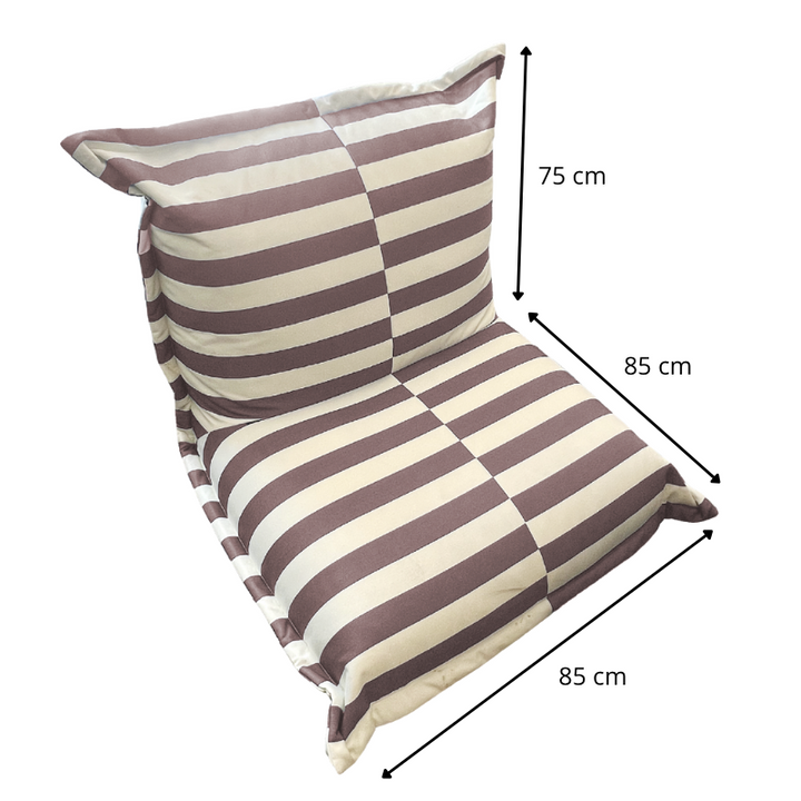 Pouf da Esterno a Righe - 85x85x75 Cm