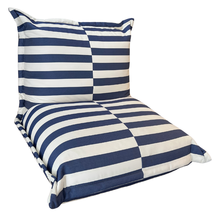 Pouf da Esterno a Righe - 85x85x75 Cm
