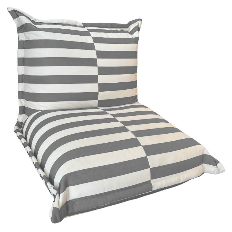 Pouf da Esterno a Righe - 85x85x75 Cm