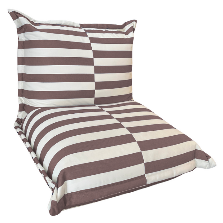 Pouf da Esterno a Righe - 85x85x75 Cm