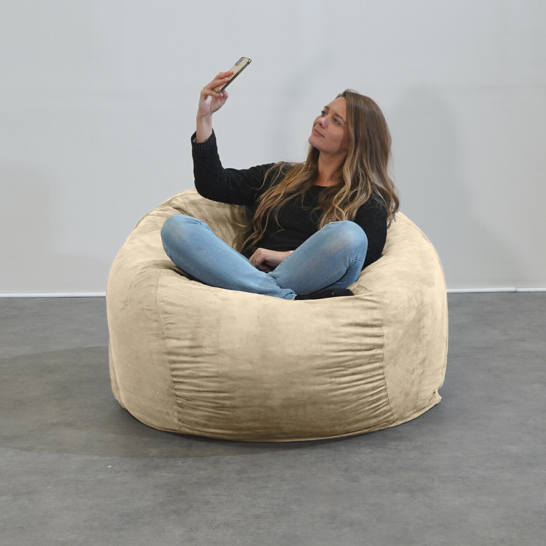 Pouf Gigante in Microscamosciato - 120 Cm - Banabag