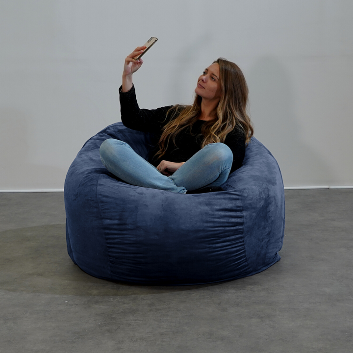 Pouf Gigante in Microscamosciato - 120 Cm - Banabag