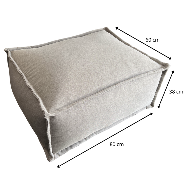 Pouf méridiana per divano componibile - Effetto lino - 80x60x38 cm