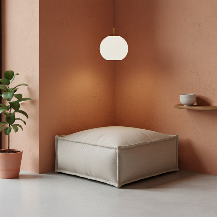 Pouf méridiana per divano componibile - Effetto lino - 80x60x38 cm