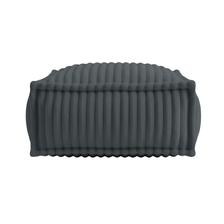 Pouf Pouf Per Divano Modulare - Pelliccia A Costine - 80x60x38 Cm