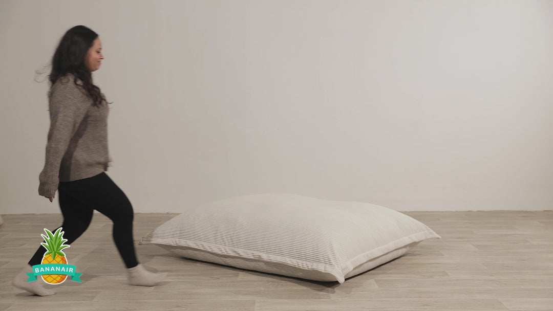 Pouf in velluto a coste sfoderabile - 140x180 cm